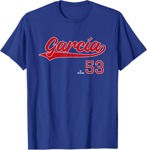Vintage Gameday Adolis Garcia Texas MLBPA T-Shirt - T-Shirt | Royal