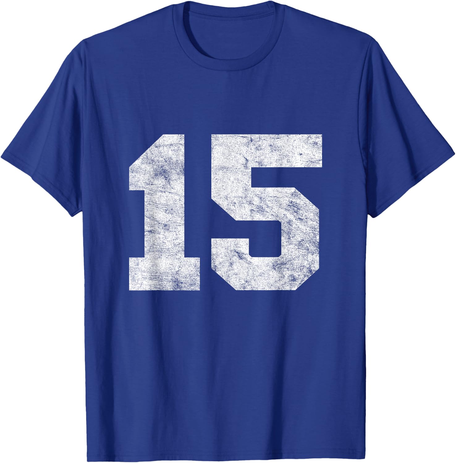 Vintage Lucky Number 15 Birthday Sports Player Team Athlete T-Shirt - T-Shirt | Royal