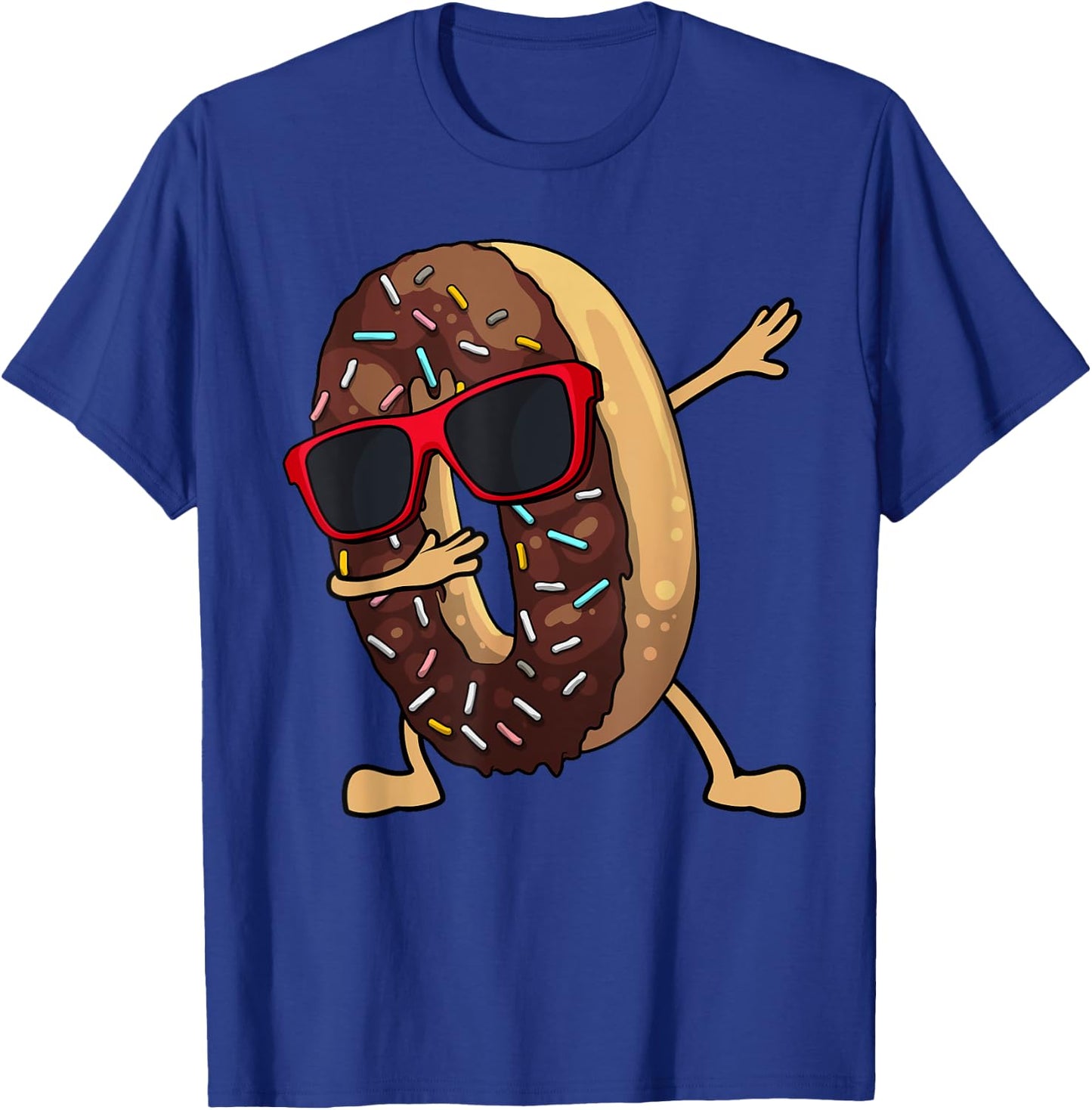 Funny Dabbing Donut Art Women Kids Youth Donut Lover T-Shirt - T-Shirt | Royal
