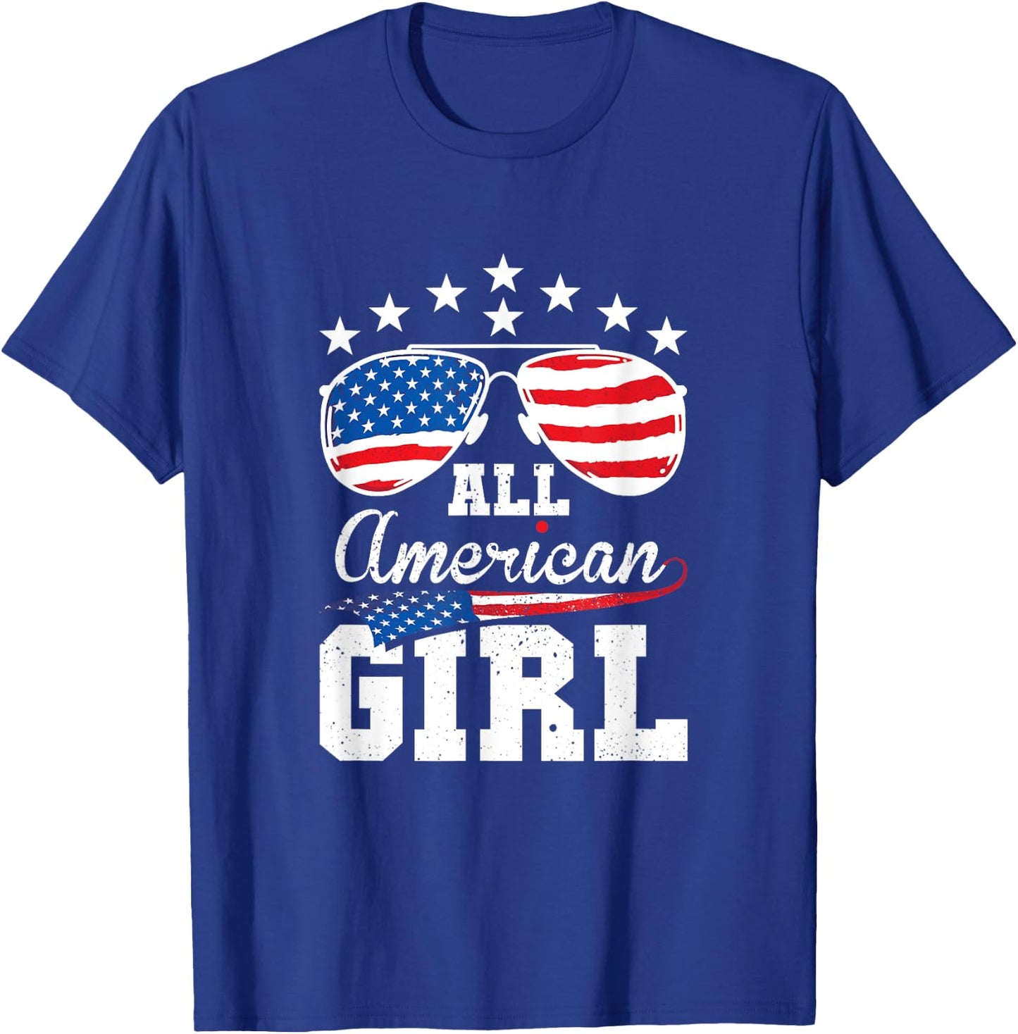 All American Girl 4th of July Matching Family T-Shirt - T-Shirt | Royal