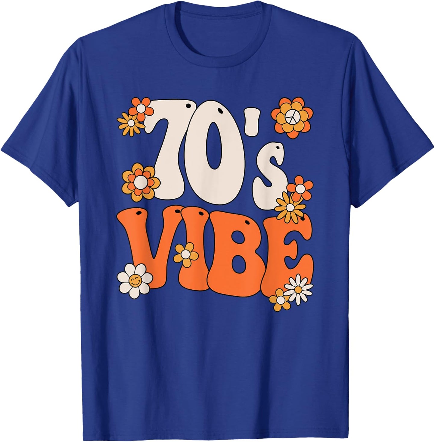 70s Vibe Costume 70s Party Outfit Groovy Hippie Peace Retro T-Shirt - T-Shirt | Royal