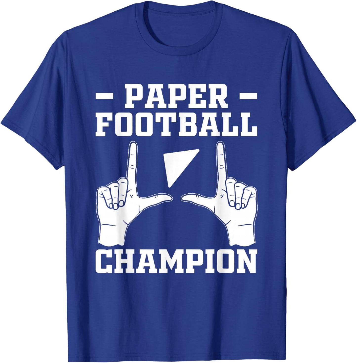 Paper Football Champion Finger Flick Tabletop Gridiron T-Shirt - T-Shirt | Royal