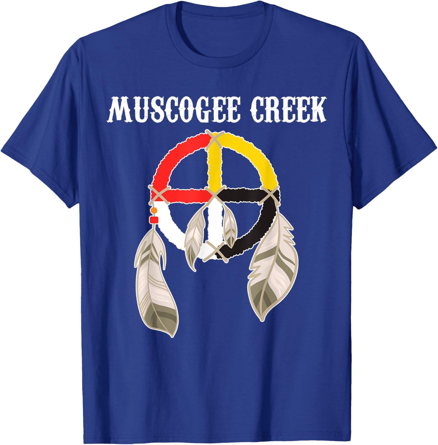 Mvskoke Creek Muskogee Native American Medicine Wheel T-Shirt - T-Shirt | Royal