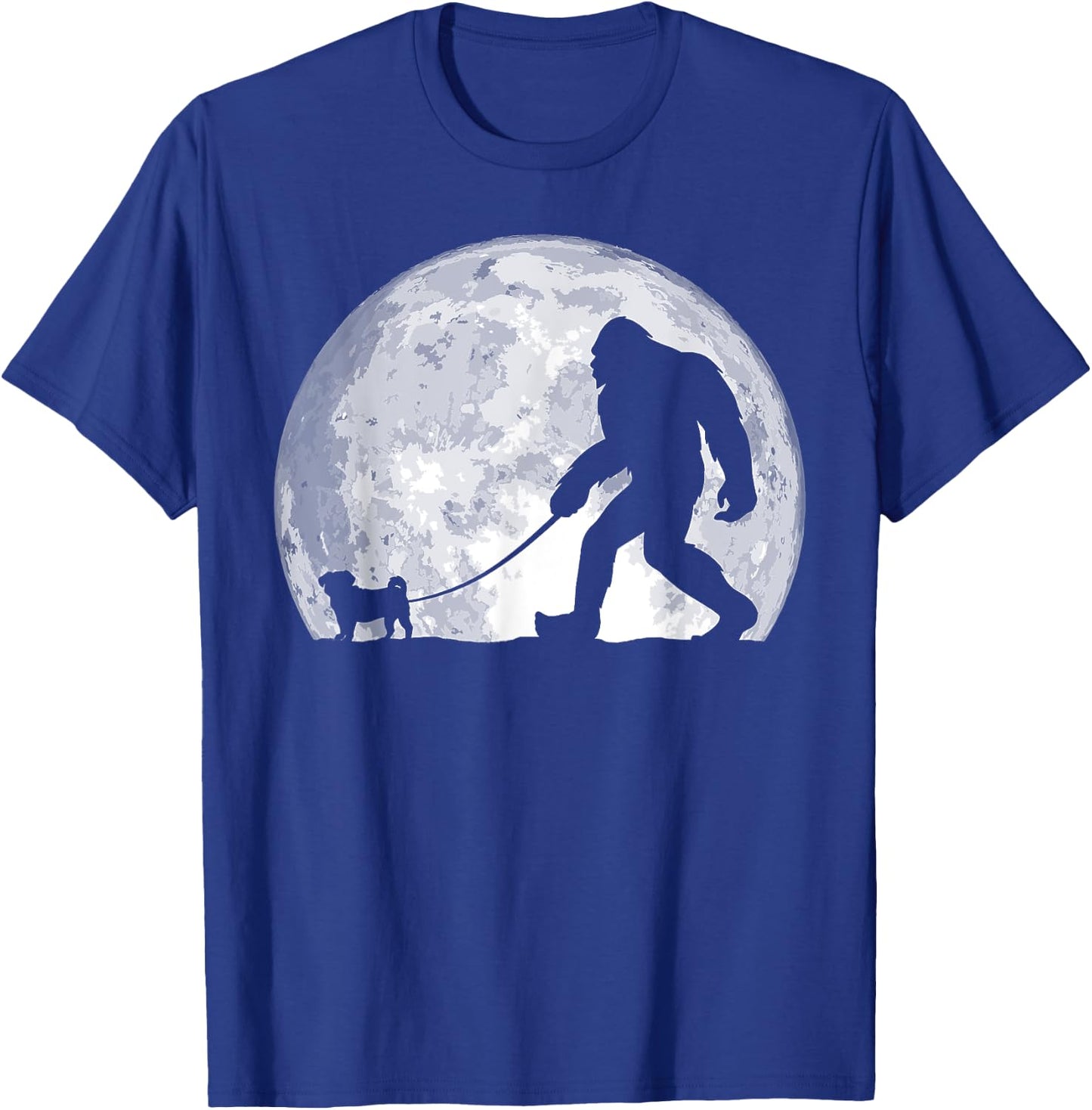 Funny Bigfoot, Pug Lover, Bigfoot Lover, Bigfoot T-Shirt - T-Shirt | Royal