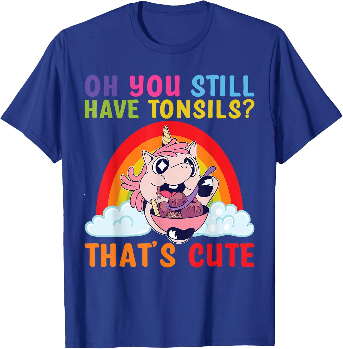 Tonsil Removal Surgery Recovery Tonsillectomy Unicorn T-Shirt - T-Shirt | Royal