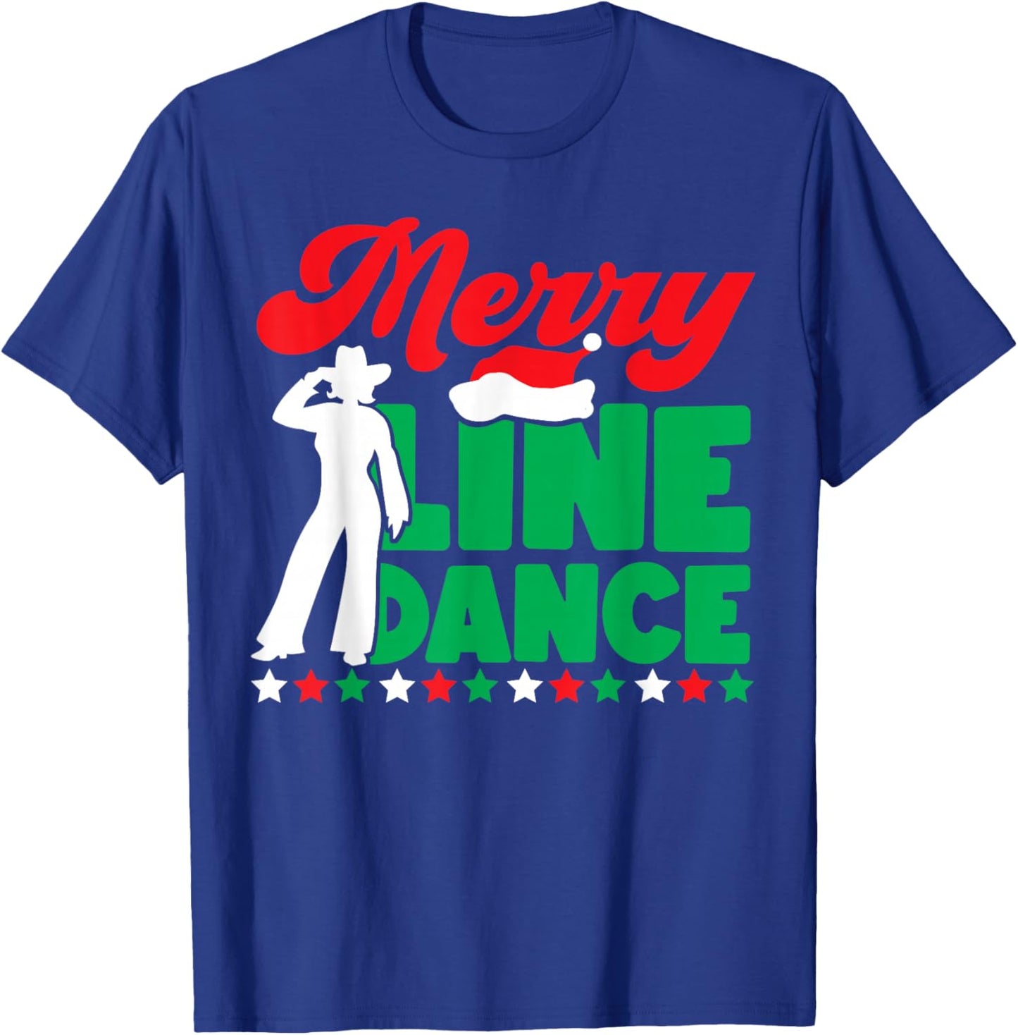 Line Dancing Dance Teacher Christmas Merry Line Dance T-Shirt - T-Shirt | Royal