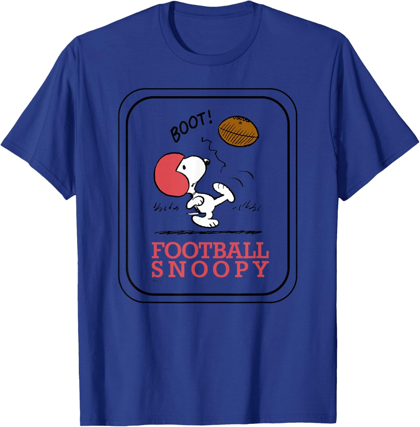 Peanuts - Football Snoopy T-Shirt - T-Shirt | Royal