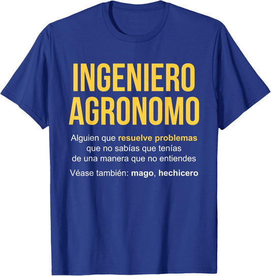 Engineer Agronome Definition | Agronom Engineer Gift T-Shirt - T-Shirt | Royal
