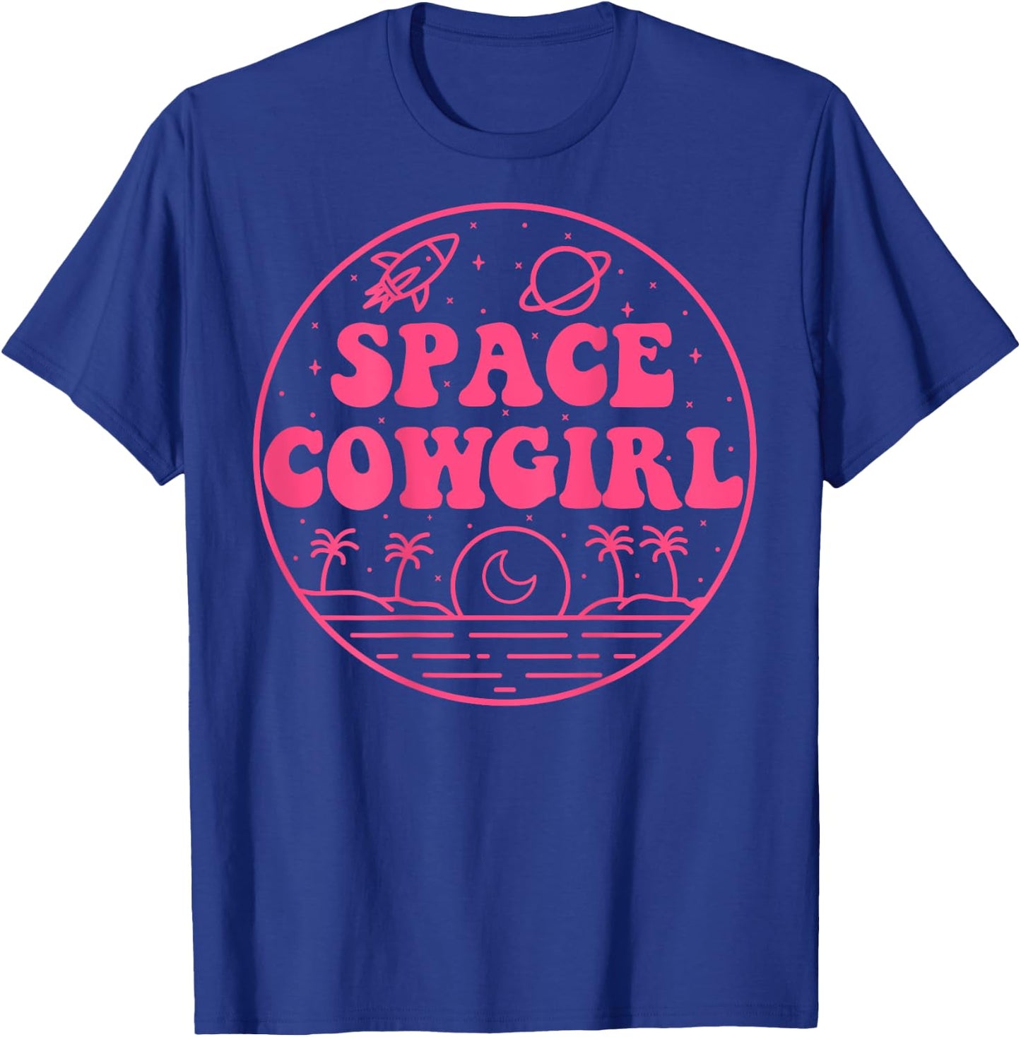 Space Cowgirls Bachelorette Party Rodeo Western Aesthetic T-Shirt - T-Shirt | Royal
