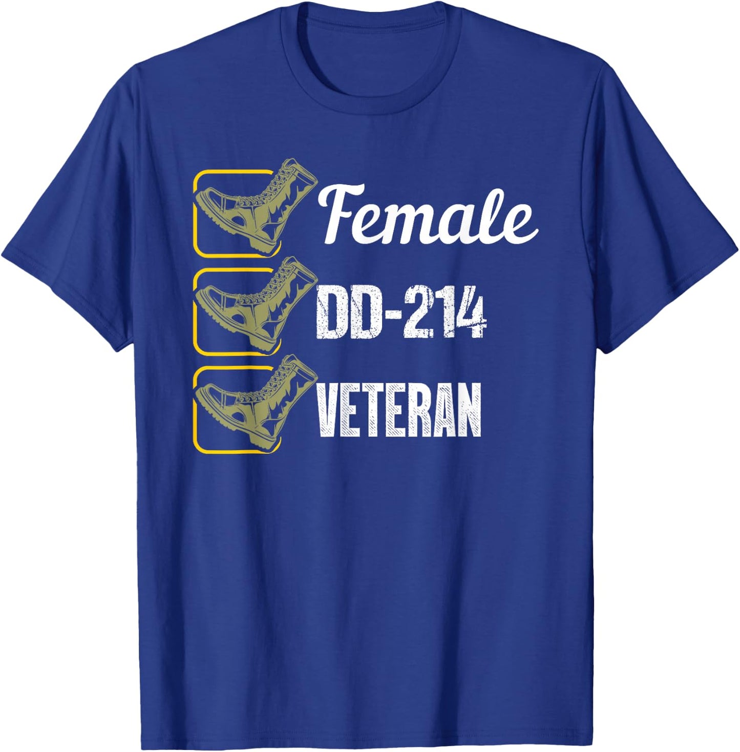 Female Dd-214 Veteran T-Shirt - T-Shirt | Royal