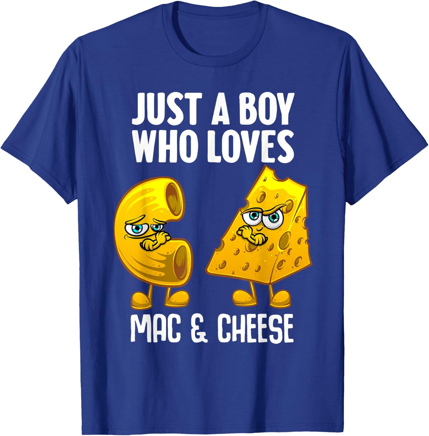 Funny Mac And Cheese Design For Boys Men Macaroni Cheese , Black T-Shirt - T-Shirt | Royal
