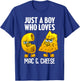 Funny Mac And Cheese Design For Boys Men Macaroni Cheese , Black T-Shirt - T-Shirt | Royal