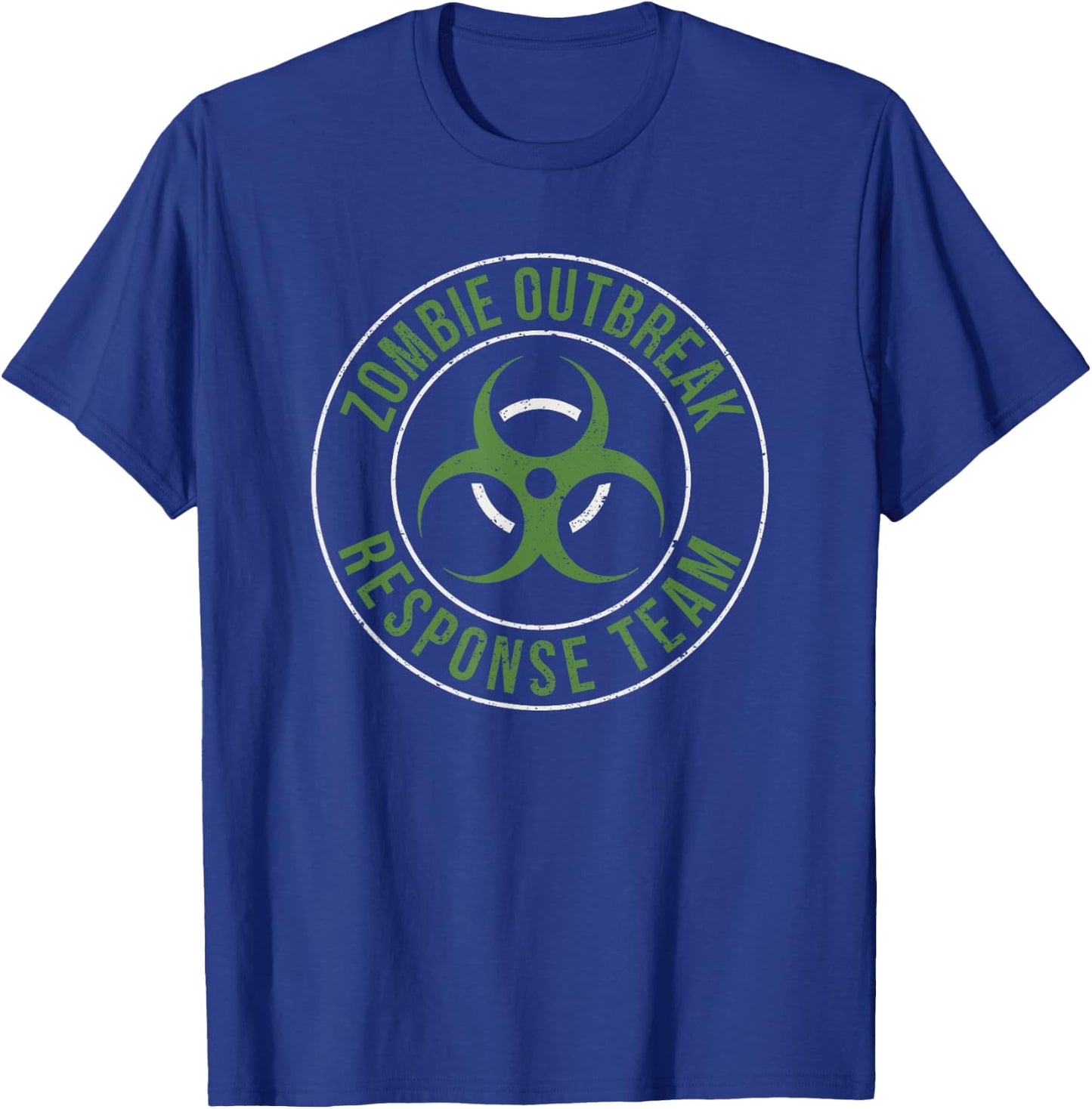 Zombie Outbreak Response Team Halloween Apocalypse Gas Mask T-Shirt - T-Shirt | Royal