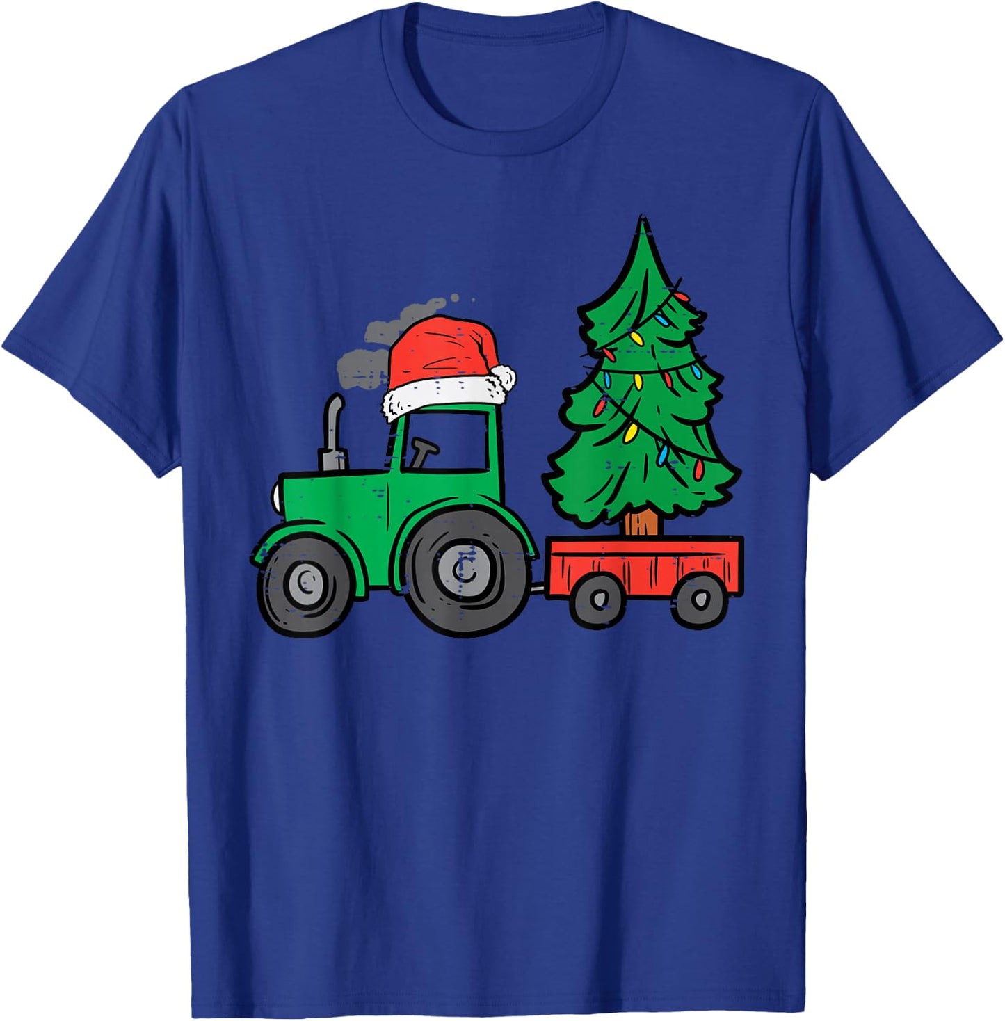 Farm Christmas Tractor Tree Xmas Truck Boys Kids Toddler T-Shirt - T-Shirt | Royal