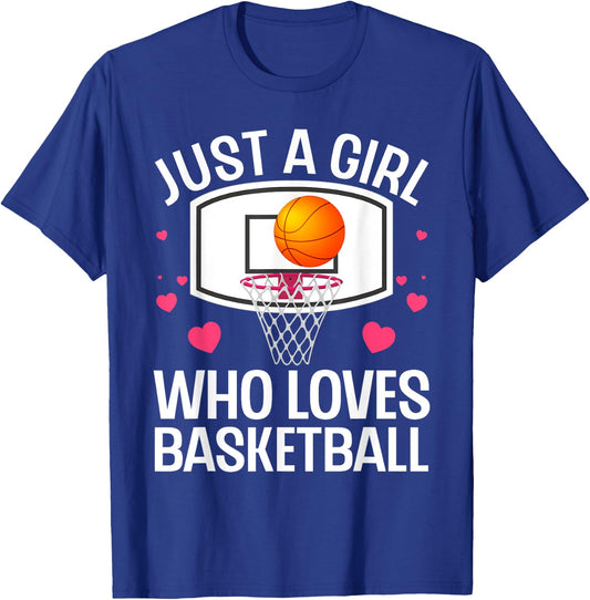 Funny Basketball Art For Girl Women College Basketball Lover T-Shirt - T-Shirt | Royal