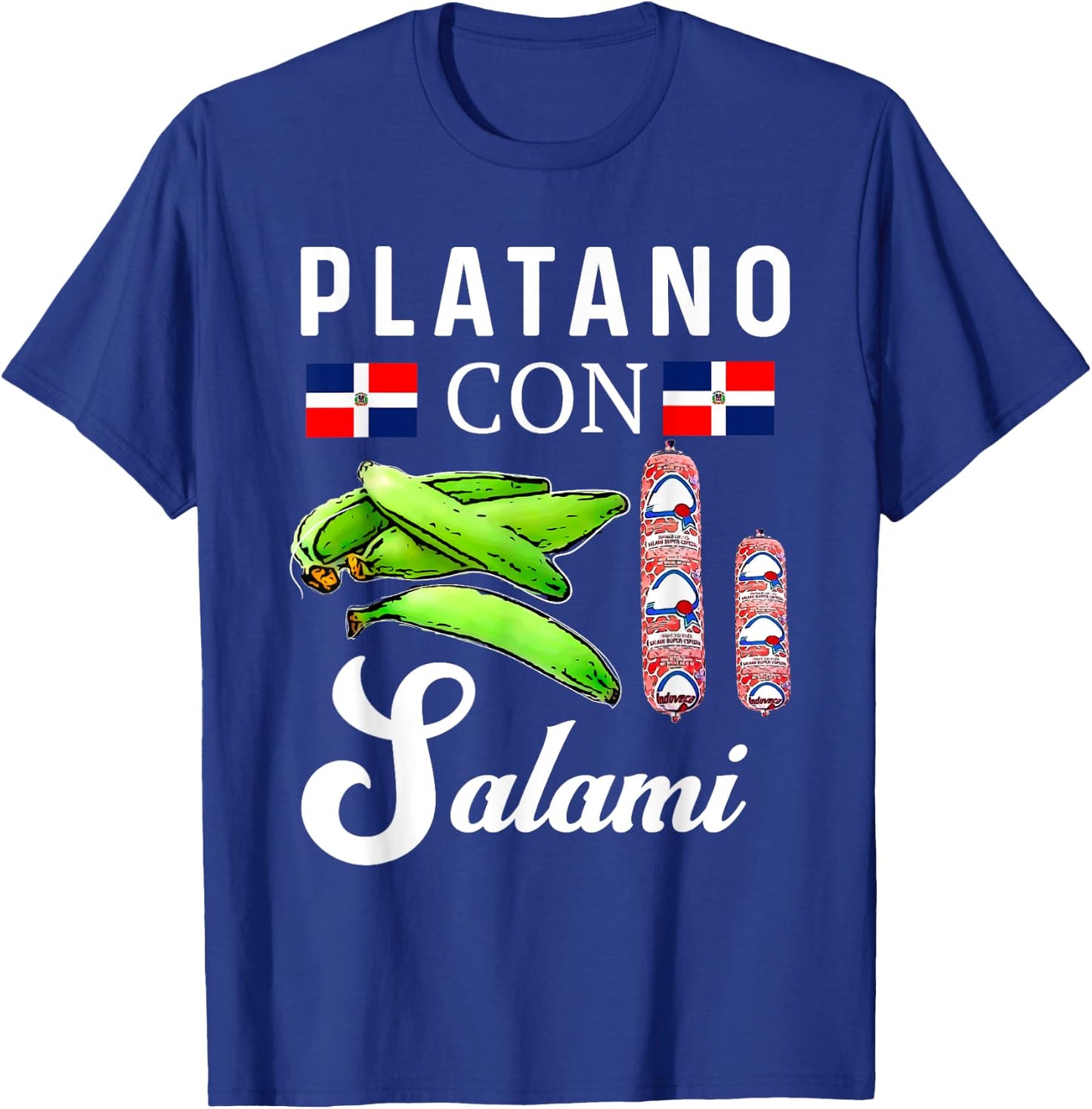 Dominicana Flag RD Dominican Republic Food Mangu Plantain T-Shirt - T-Shirt | Royal