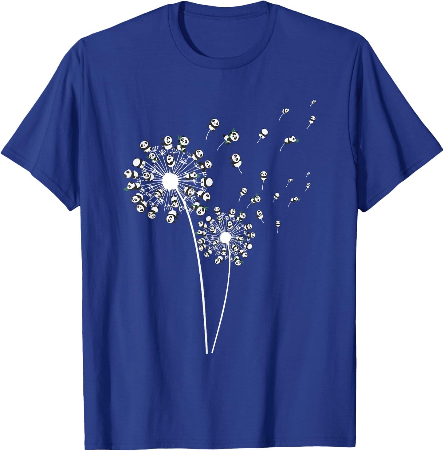 Funny Panda Dandelion Design Men Women Dandelion Panda Lover T-Shirt - T-Shirt | Royal