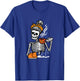Thanksgiving Skeleton Messy Bun Pumpkin Coffee Women Girls T-Shirt - T-Shirt | Royal