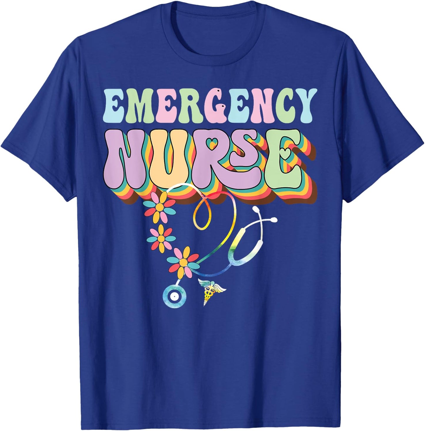 Groovy Nurse Shirt For Emergency Room Nurse Job Lover Gifts T-Shirt - T-Shirt | Royal
