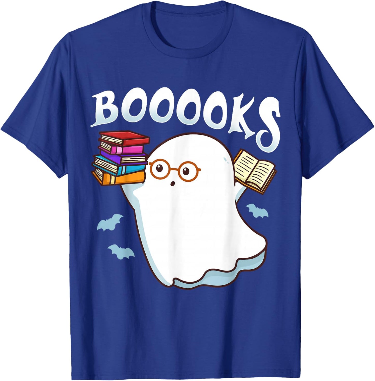 Halloween Books Librarian English Teacher Reader Reading T-Shirt - T-Shirt | Royal