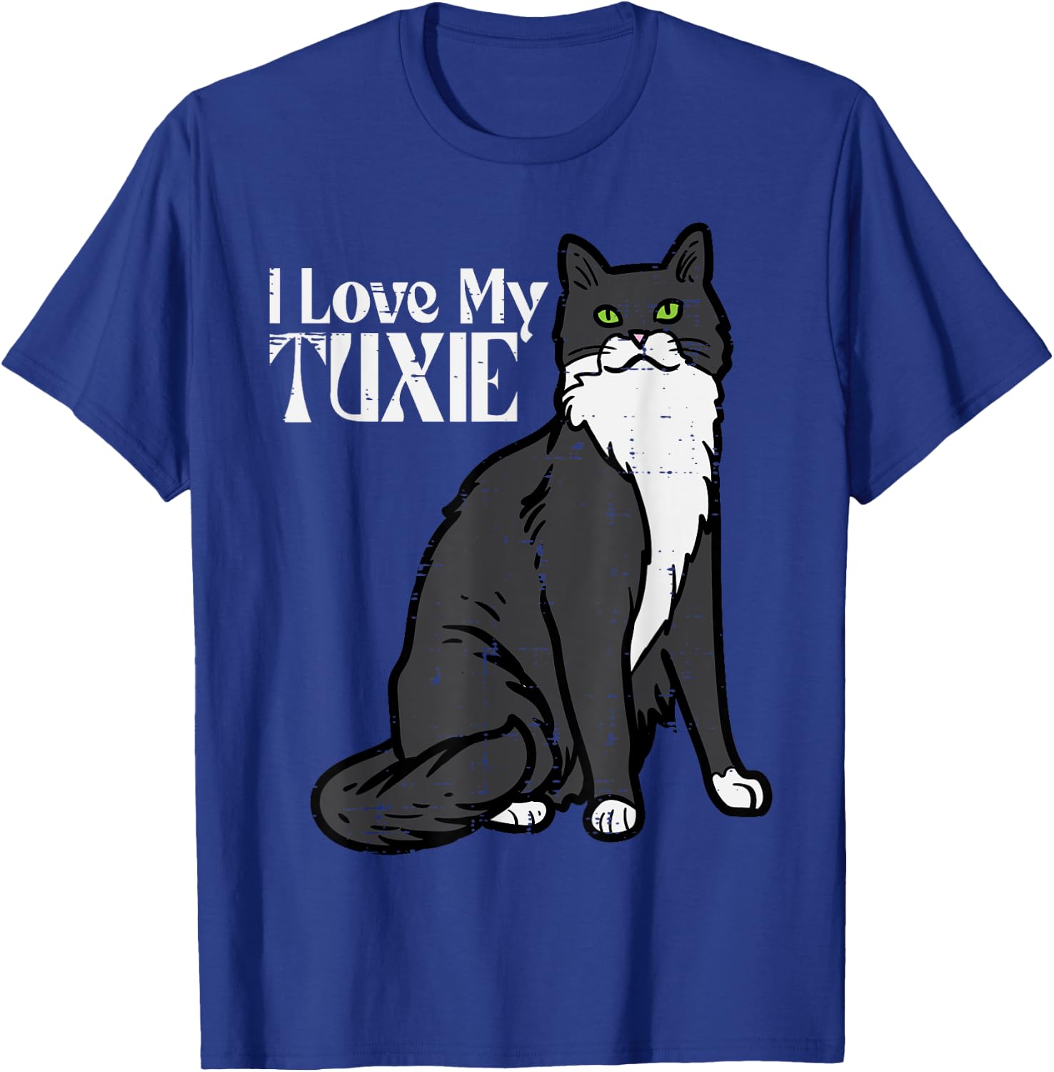 I Love My Tuxie Tuxedo Cat Cute Kitten Women Girls Kids Men T-Shirt - T-Shirt | Royal