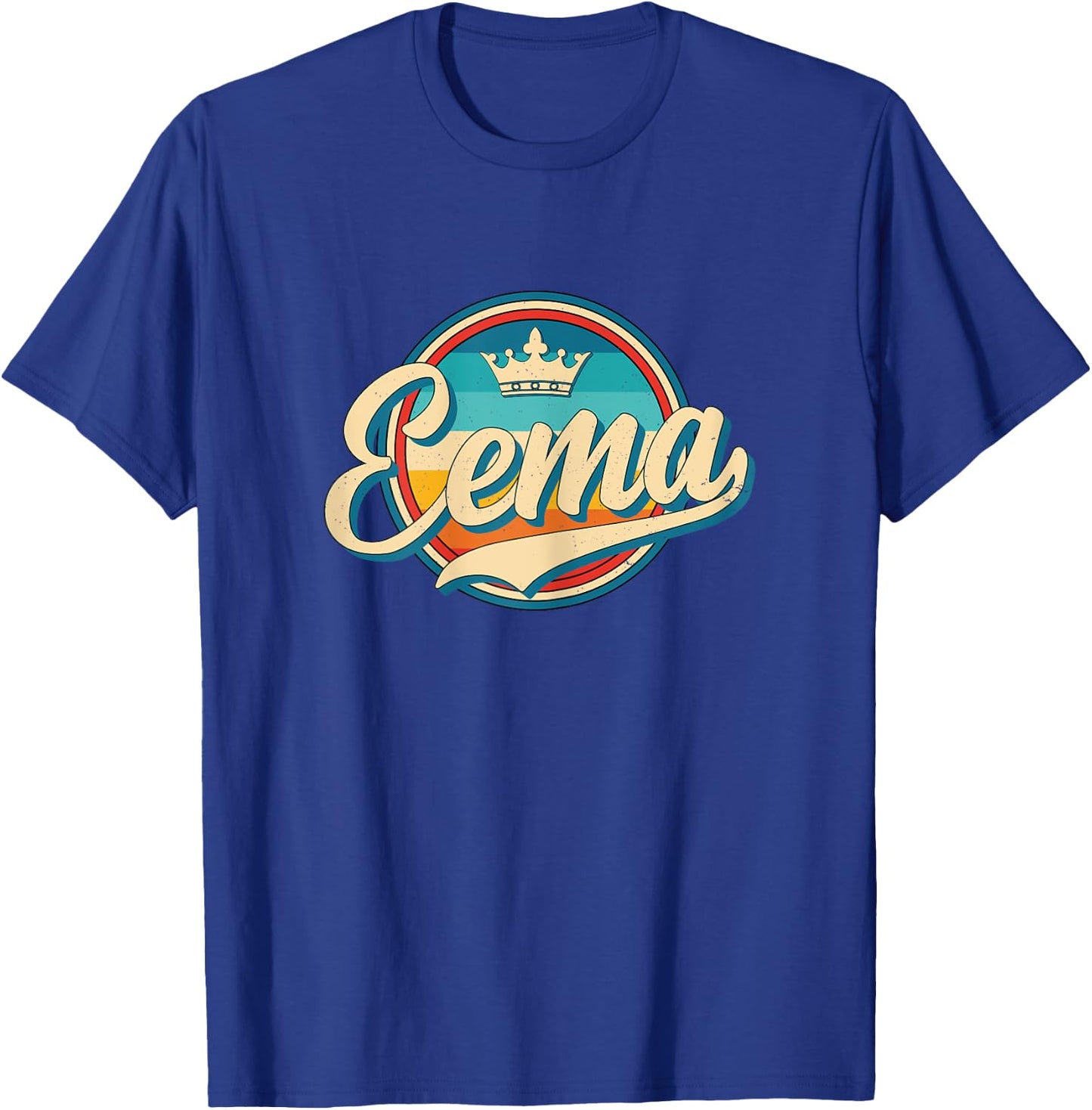 Eema Retro Name Funny Vintage Style Mother Mama T-Shirt - T-Shirt | Royal