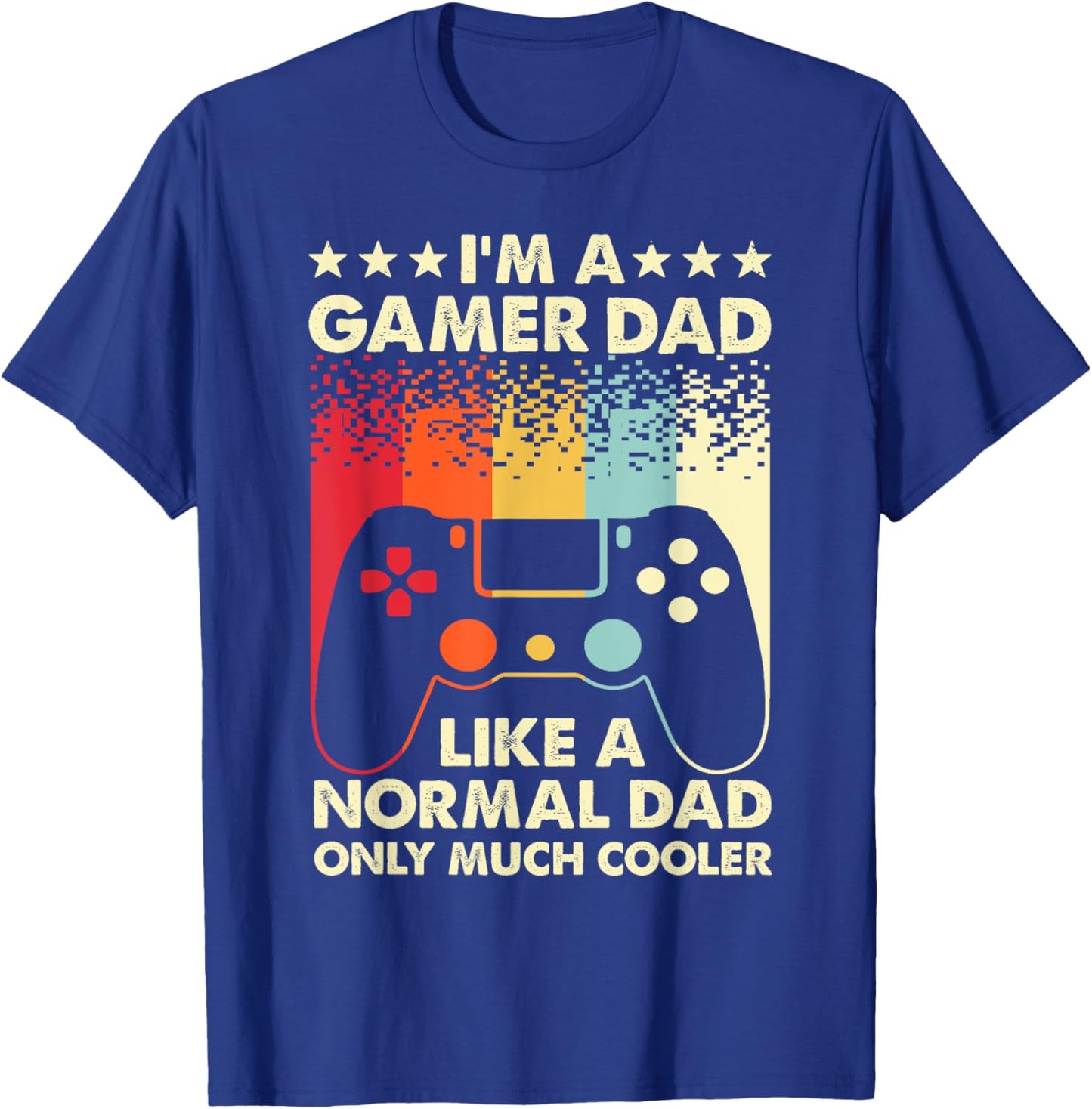 Cool Gamer Dad Father Gaming Computer Video Gamers T-Shirt - T-Shirt | Royal