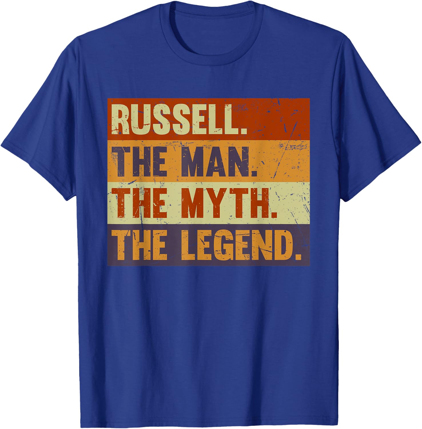 Russell The Man The Myth The Legend Vintage Gift Russell T-Shirt - T-Shirt | Royal