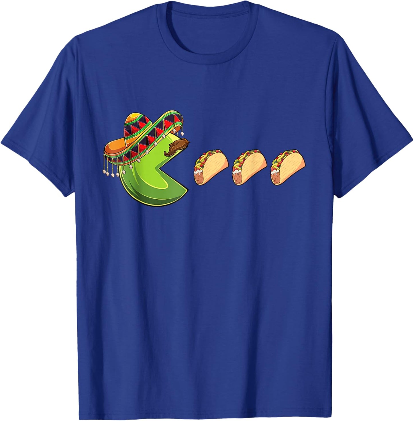 Funny Eating Tacos Cinco De Mayo Boys Kids Woman Men Mexican T-Shirt - T-Shirt | Royal
