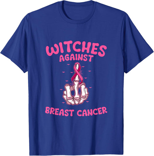Funny Skeleton Breast Cancer Pink Ribbon Awareness Witches