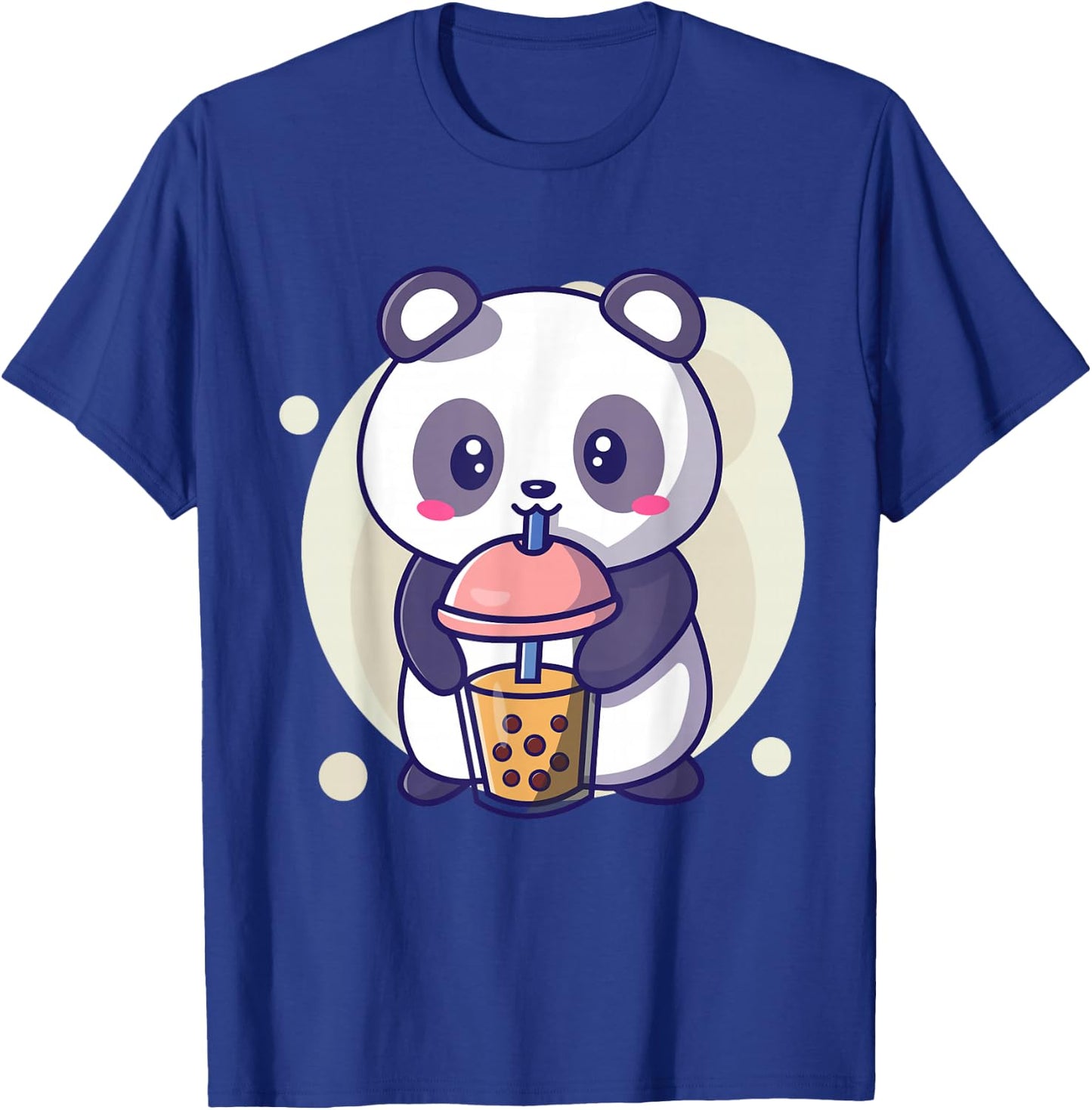 Cute Kawaii Panda Drinks Boba Bubble Tea Kawaii Aesthetic T-Shirt - T-Shirt | Royal
