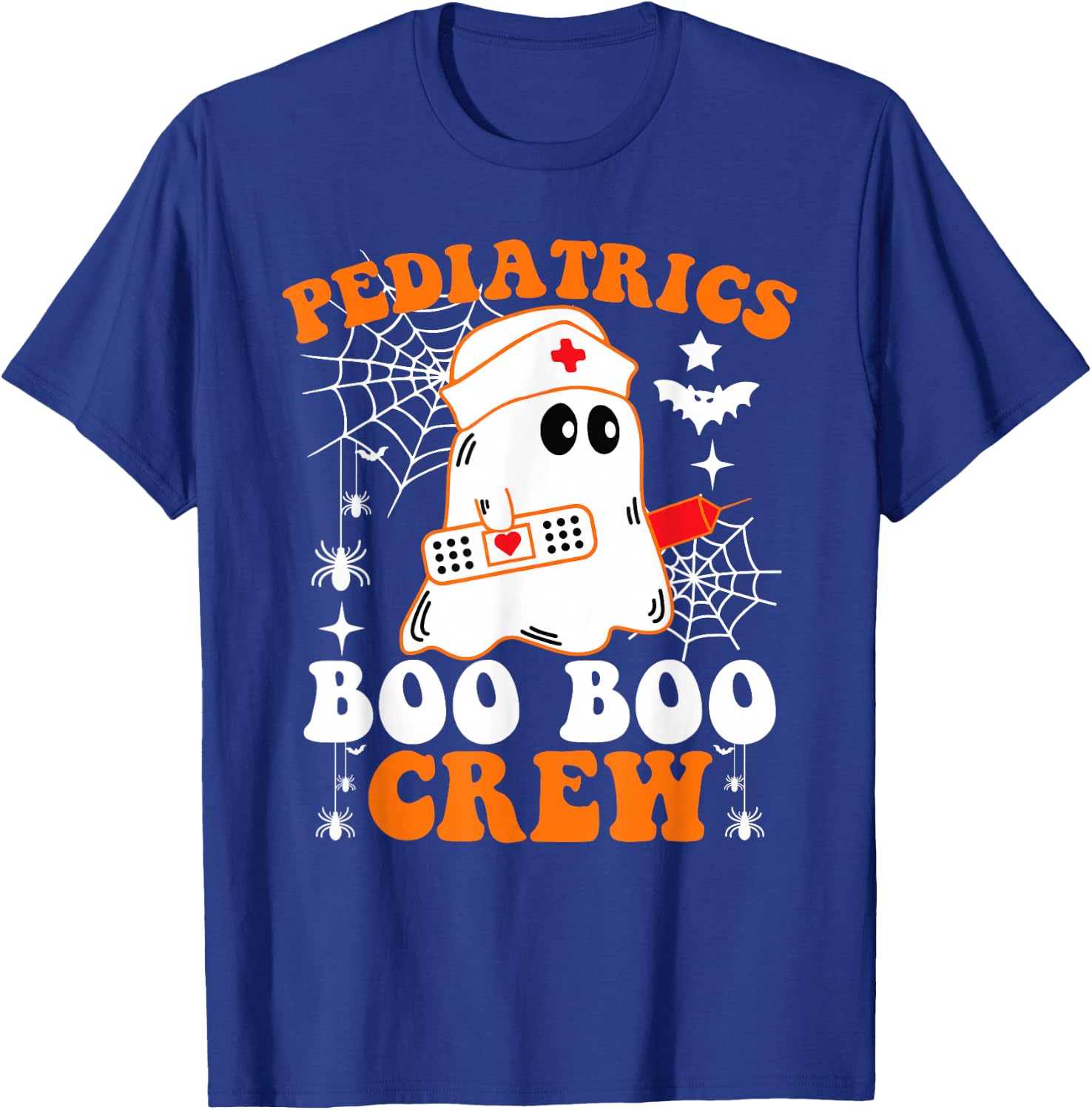 Pediatrics Boo Boo Crew Shirt Funny Nurse Ghost Halloween T-Shirt - T-Shirt | Royal