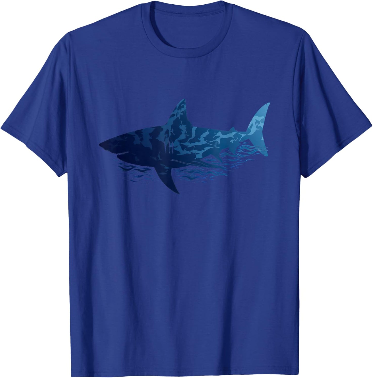 Shark Water Graphic T-Shirt - T-Shirt | Royal