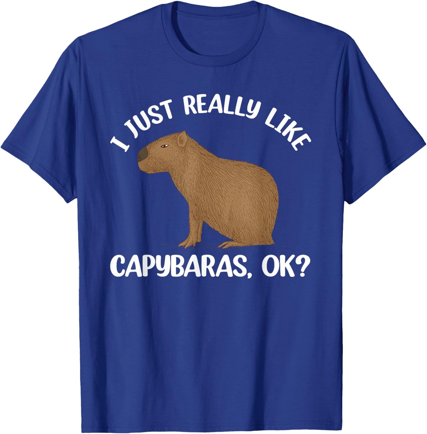 Funny Capybara Art Women Kids Rodent Capybara Lover T-Shirt - T-Shirt | Royal