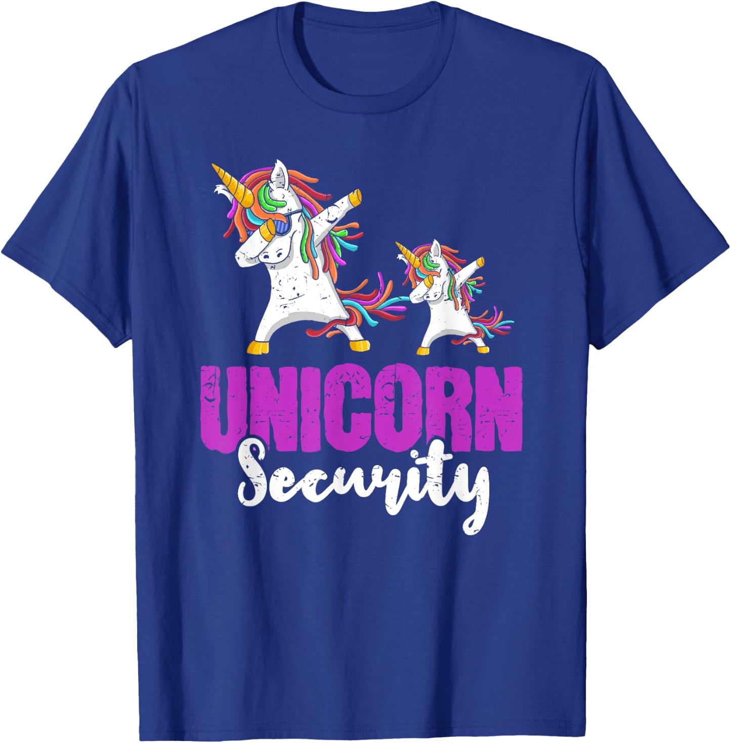 Costume Funny Unicorn Security Dad Men T-Shirt - T-Shirt | Royal