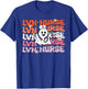 LVN Nurse Groovy Funny Halloween Ghost Nursing Costume T-Shirt - T-Shirt | Royal