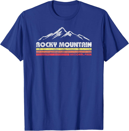 Vintage Rocky Mountains National Park Colorado Souvenir T-Shirt - T-Shirt | Royal