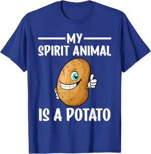Funny Potato Design Women Kids Potatoes Lover T-Shirt - T-Shirt | Royal
