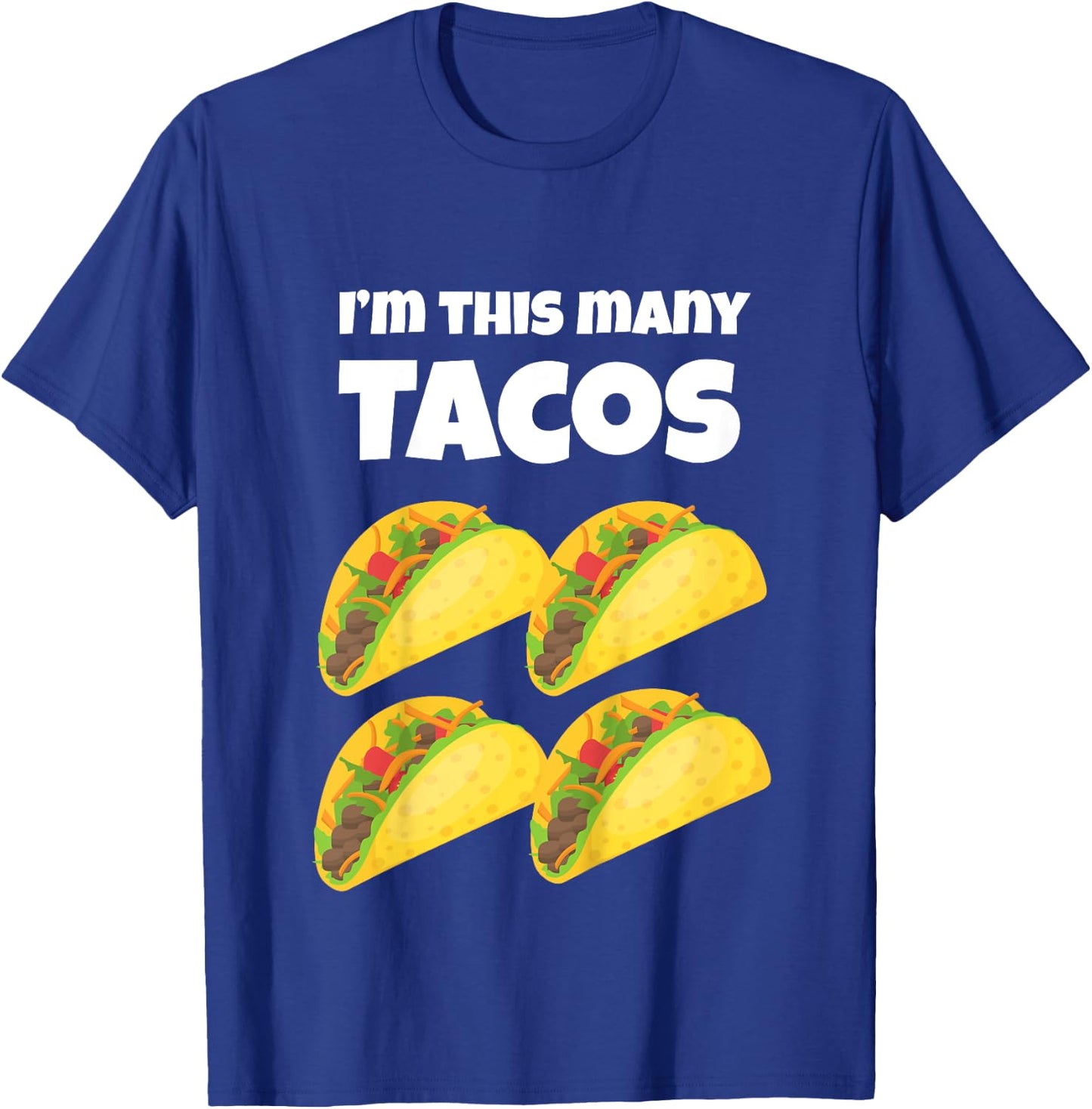 Cute Taco 4th Birthday I'm This Many Tacos 4-Year-Old T-Shirt - T-Shirt | Royal