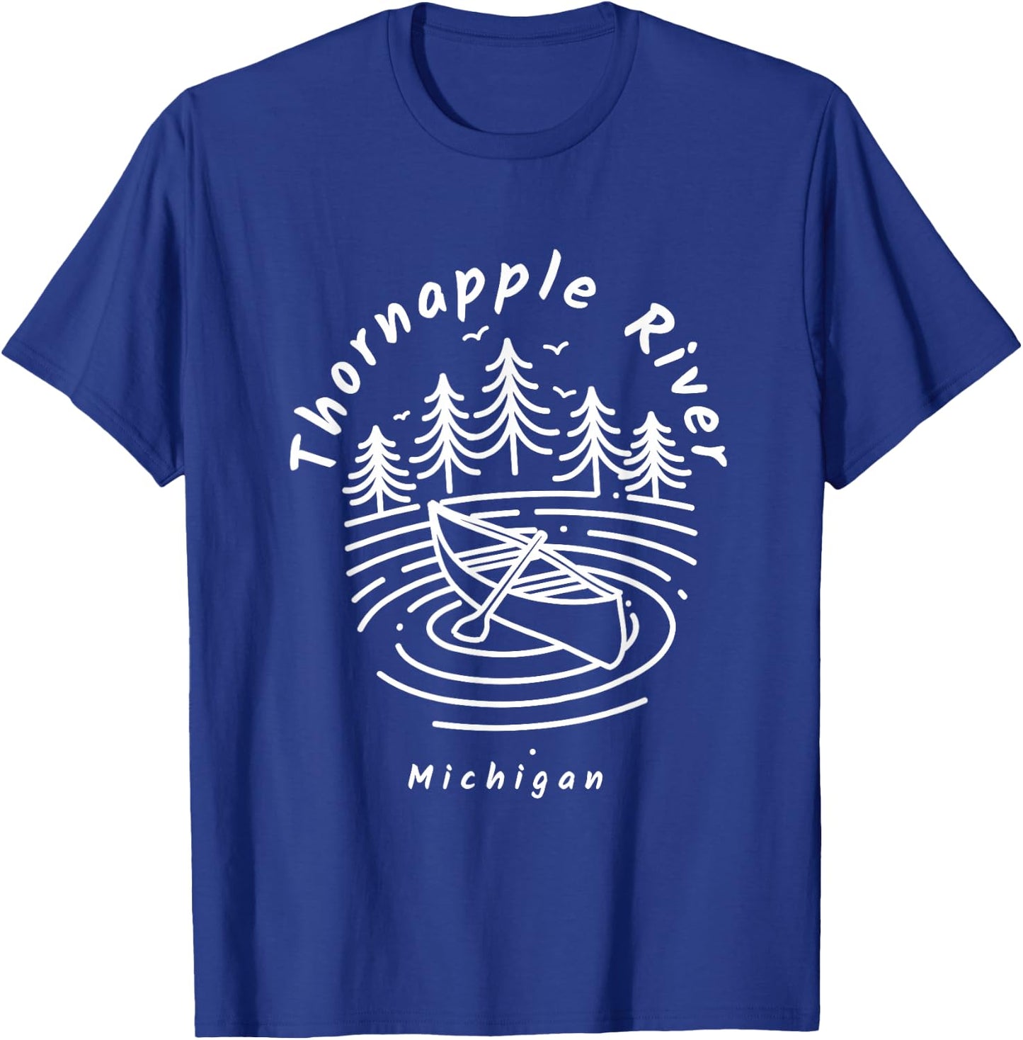 Thornapple River Michigan T-Shirt - T-Shirt | Royal