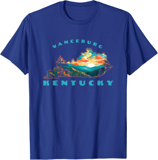 Vanceburg Kentucky Commonwealth Outdoor Nature Mountains T-Shirt - T-Shirt | Royal