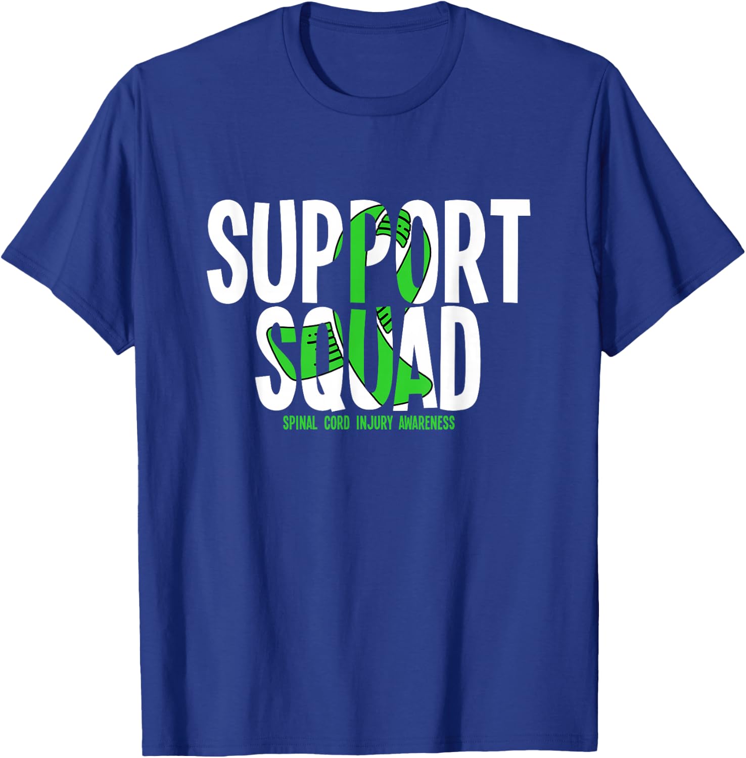 Support Squad Spinal Cord Injury Awareness T-Shirt - T-Shirt | Royal