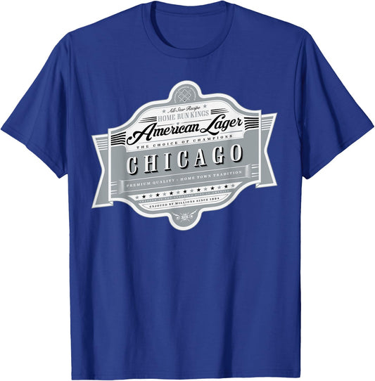 Chicago Pride - Windy City Classic Beer Label T-Shirt - T-Shirt | Royal