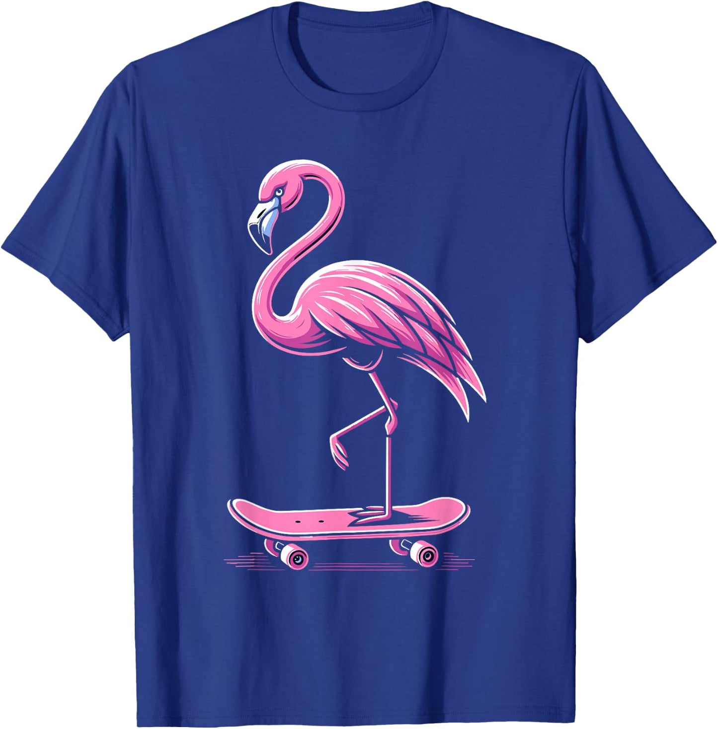 Skateboarding Flamingo Skater Skateboarder Women T-Shirt - T-Shirt | Royal