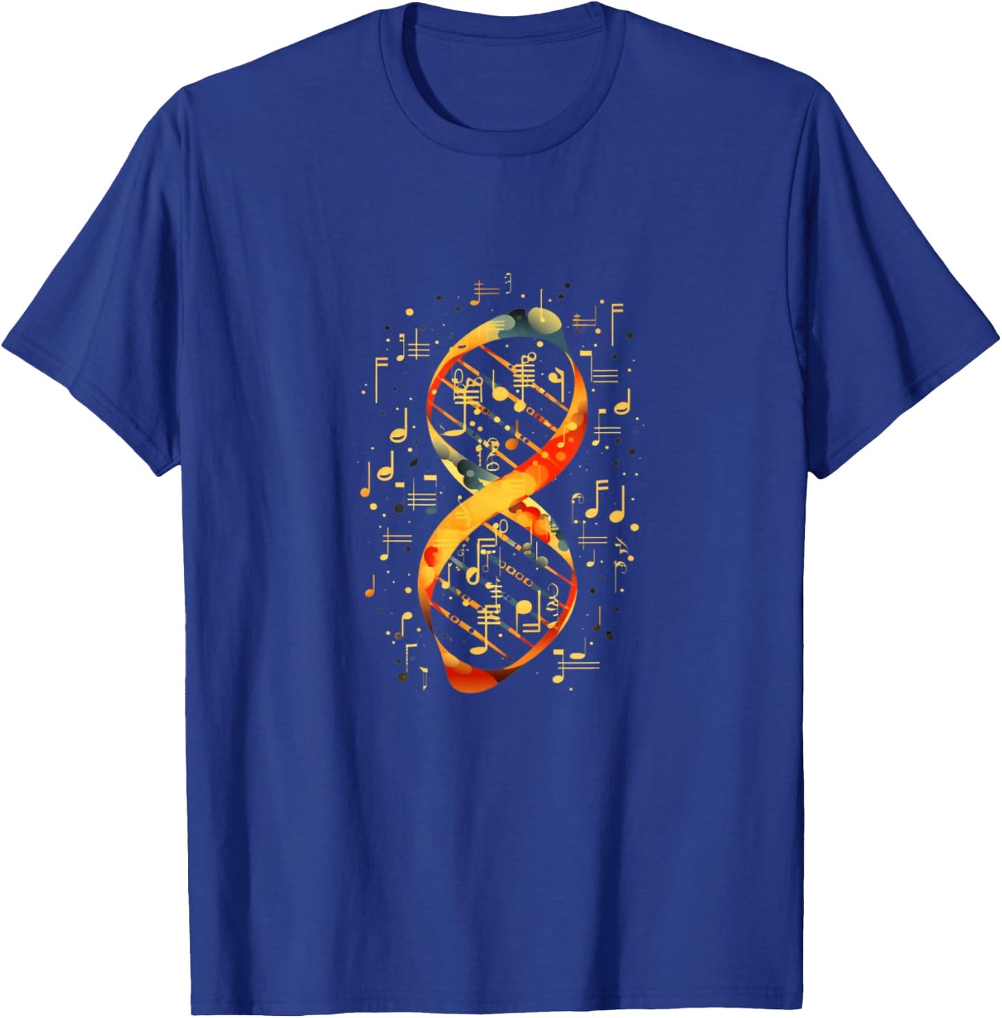 Music Note DNA Double Helix Music In The DNA T-Shirt - T-Shirt | Royal