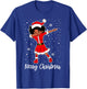 Dabbing Santa Black African American Girl Christmas Pajama T-Shirt - T-Shirt | Royal