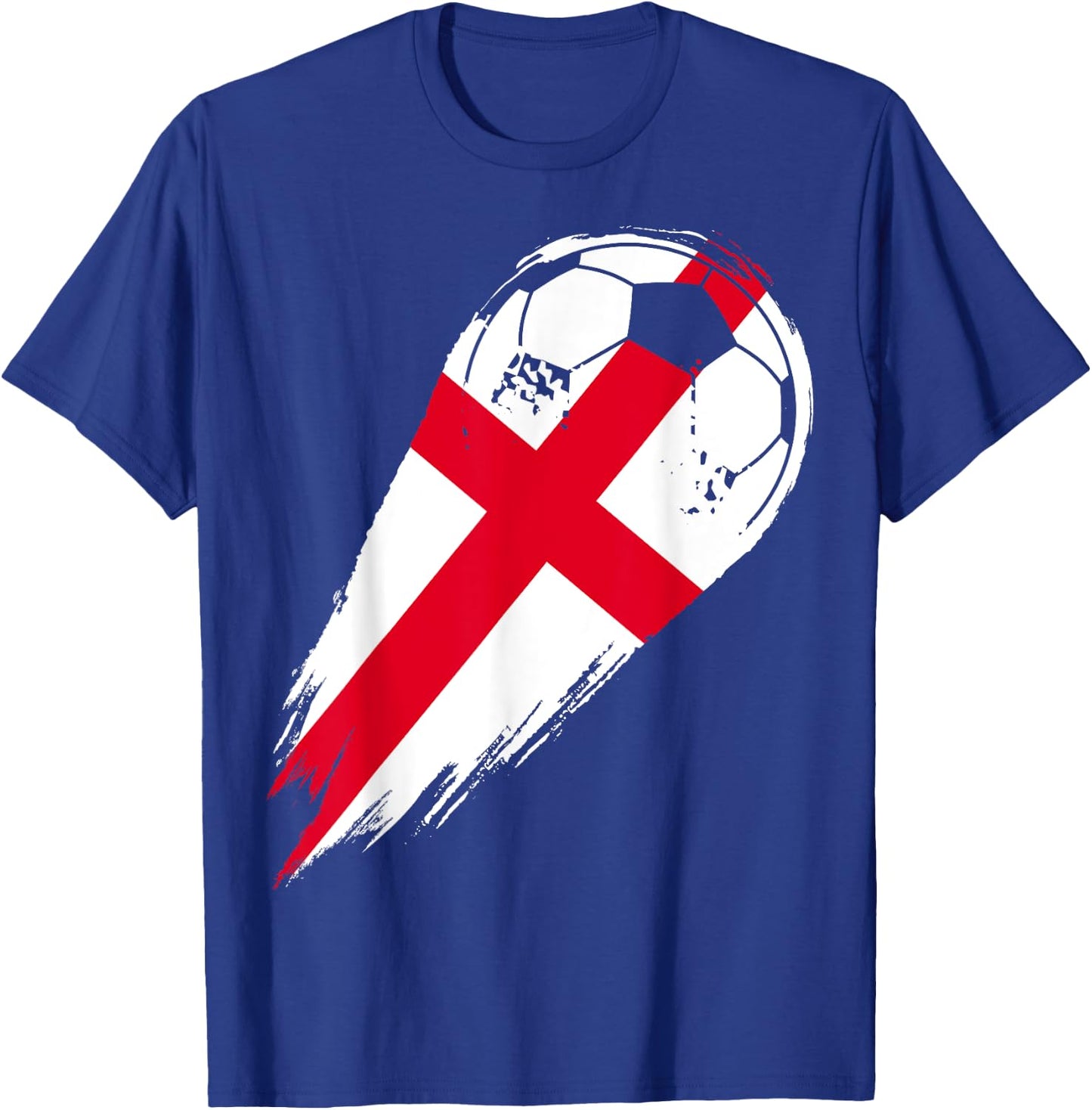 Soccer and Football with Flag of England T-Shirt - T-Shirt | Royal