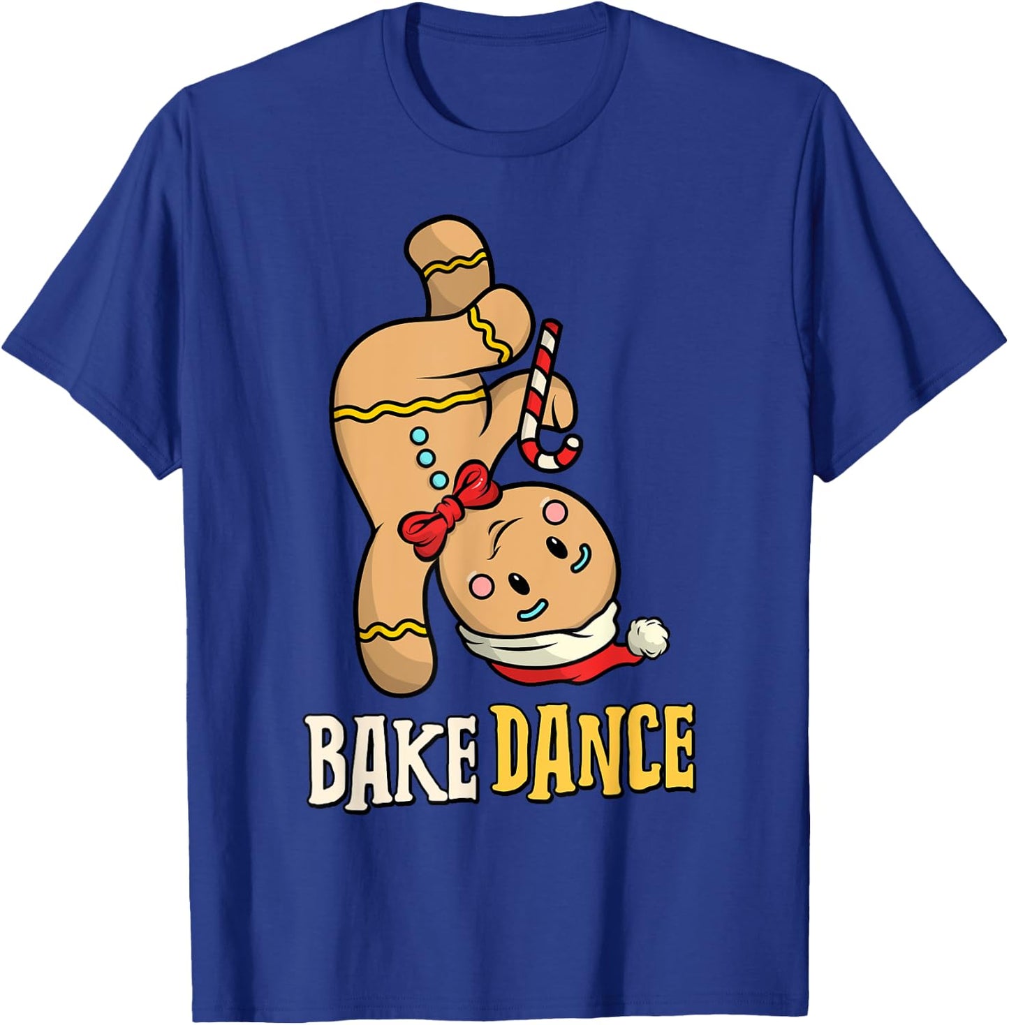 Breakdance B-Boy B-Girl Santa Gingerbread Street Dance Xmas T-Shirt - T-Shirt | Royal