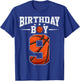 9th Birthday Boy Nine 9 Years Old Basketball Players Team T-Shirt - T-Shirt | Royal