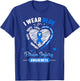I Wear Blue For Brain Injury Awareness Heart Blue Ribbon T-Shirt - T-Shirt | Royal